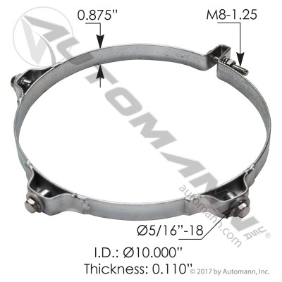 Heat Shield Mtg Bracket Kit 10in