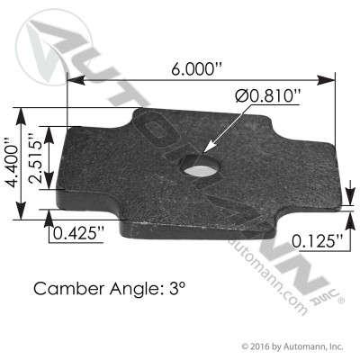 Axle Wedge 3 Deg Mack