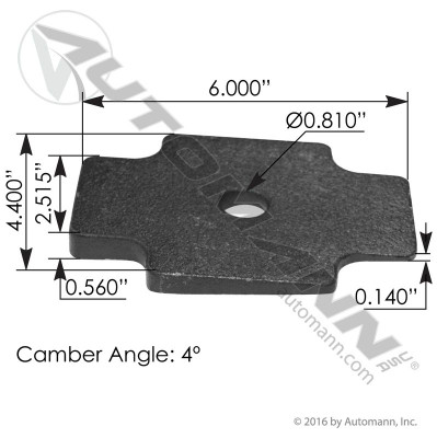 Axle Wedge 4 Deg Mack