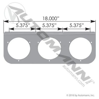 Light Bracket Triple 4in Round