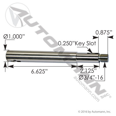 Cross Shaft 9.625in Peterbilt