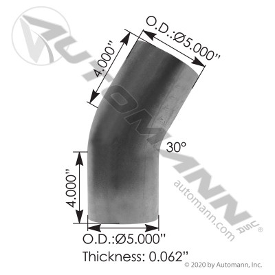 Exhaust Elbow 30 Deg  5in OD-OD