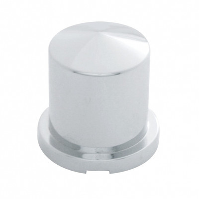 1-1/8" X 1-7/8" Chrome Plastic Pointed Nut Cover - Push-On