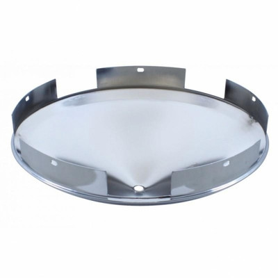 5 Even Notched Chrome Front Hub Cap With Iron Cross Spinner - 1" Lip