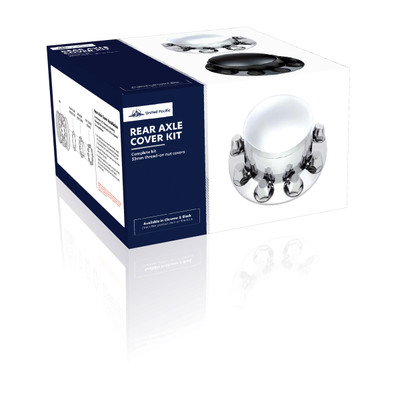 Chrome Dome Rear Axle Cover With 33mm Thread-on Nut Cover
