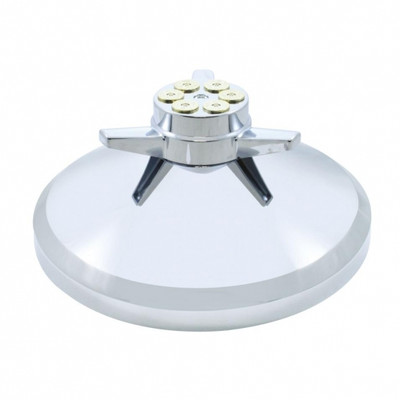 Chrome Rear Axle Cover Hub Cap With Gun Cylinder Spinner