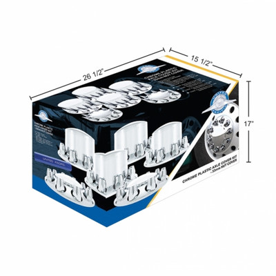 Chrome Dome Axle Cover Combo Kit With 33mm Spike Nut Cover & Nut Cover Tool