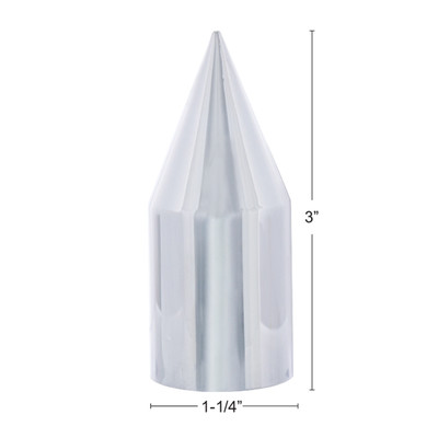 Chrome Spike Nut Cover For 2001-14 Ford F-Series - Push-On (Bulk)