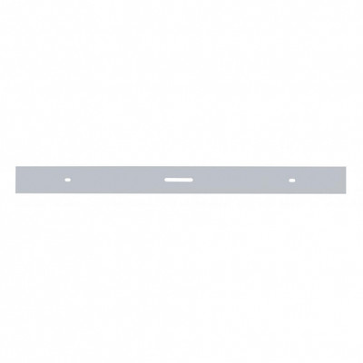 2" X 24" Chrome Top Mud Flap Plate With LED Light Bar Cutout