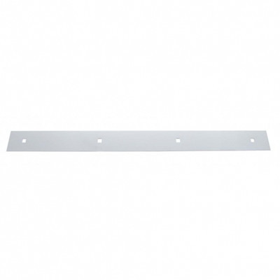 2" X 20" Chrome Top Mud Flap Plain Plate - Bolt Thru