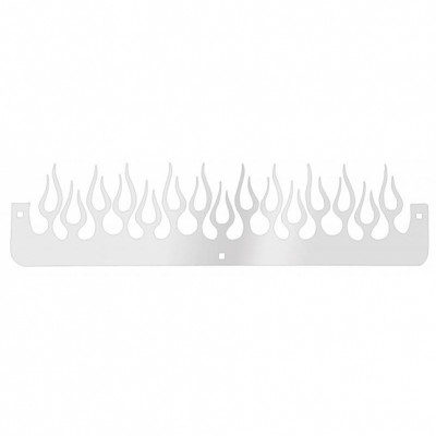 24" Chrome Flame Bottom Mud Flap Plate - Bolt Thru (Bulk)
