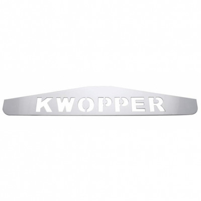 4" X 24" Chrome Kwopper Bottom Mud Flap Plate - Welded Stud
