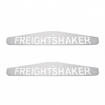 4" X 24" Chrome Freightshaker Bottom Mud Flap Plate - Bolt Thru (Card of 2)