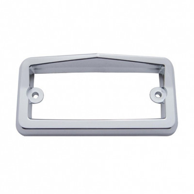 Chrome Plastic Rectangular Visor Light Bezel For Freightliner (Bulk)