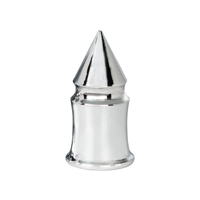 33mm X 4-3/8" Chrome Plastic V-Spike Nut Cover - Thread-On (Bulk)