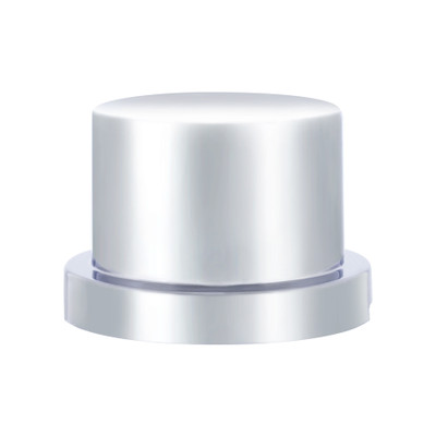 7/16" X 1/2" Chrome Plastic Flat Top Nut Cover - Push-On (Bulk)