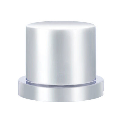 15/16" X 1-3/16" Chrome Plastic Flat Top Nut Cover - Push-On (Bulk)