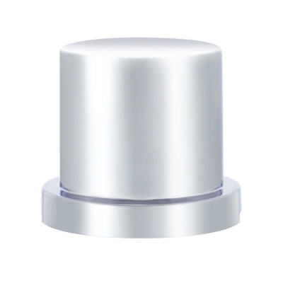 33mm X 1-5/8" Chrome Plastic Flat Top Nut Cover - Push-On (Bulk)