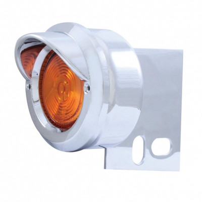 Mud Flap Hanger End Light With Visor - Amber