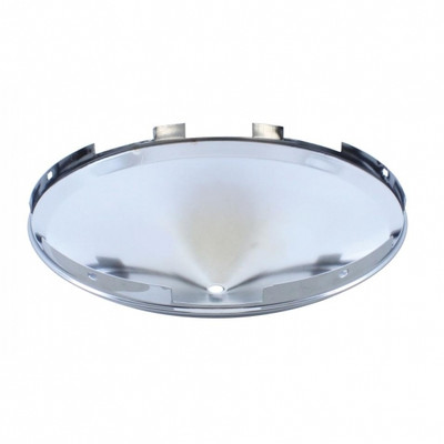 6 Uneven Notched Stainless Front Hub Cap With Gun Cylinder Spinner - 7/16" Lip