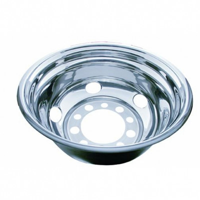 24-1/2" OD Stainless Rear Wheel Cover Only - 5 Vent Hole, Stud Piloted