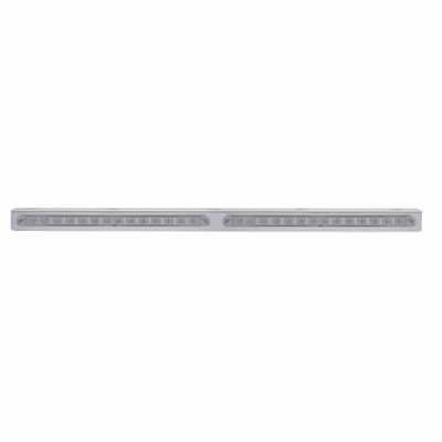 25-5/16" Stainless Light Bracket With Two 14 LED 12" Light Bars - Amber LED/Clear Lens