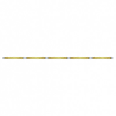 94" Stainless Light Bracket With Five 23 SMD LED 17-1/4" Light Bars & Bezels - Amber LED/Amber Lens