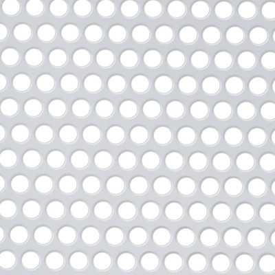 430 Stainless Grille Mesh For Peterbilt 379 With Extended Hood - Alternating Round Holes