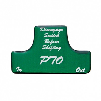 "PTO" Switch Guard Sticker Only - Green