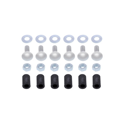 4" X 24" Stainless Standard Bottom Mud Flap Plates - Bolt Thru (Card of 2)