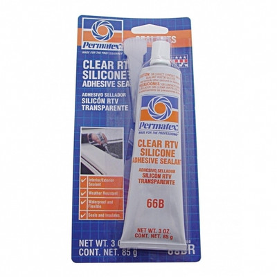 Clear RTV Silicon Sealant Adhesive - 3 Ounce Tube