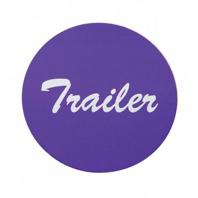 "Trailer" Aluminum Air Valve Knob Sticker Only - Purple
