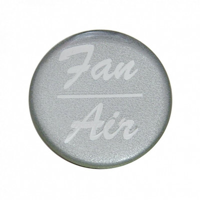 "Fan/Air" Glossy Dash Knob Sticker Only - Silver