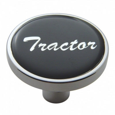 "Tractor" Short Air Valve Knob - Black Glossy Sticker