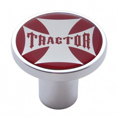 "Tractor" Air Valve Knob - Red Maltese Cross Sticker