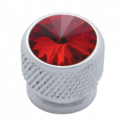 Chrome Bolt Head With Red Diamond (Card of 4)