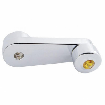 Chrome Window Crank With Crystal For Freightliner - Amber Crystal