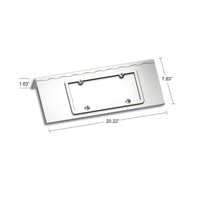 Stainless Single License Plate/Swing Plate For Peterbilt 388 (2008-2015) & 389 (2008-2022)