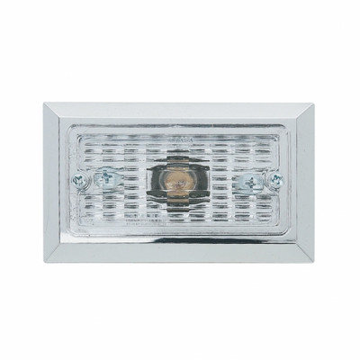 Rectangular Light (Clearance/Marker) With Chrome Housing - Clear Lens