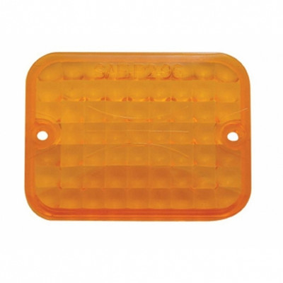Small Rectangular Light Lens - Amber