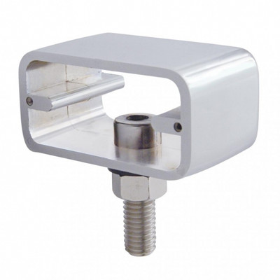 Chrome T Mount Double Face Light Housing - Rectangular With Single Stud Mounting (Bulk)