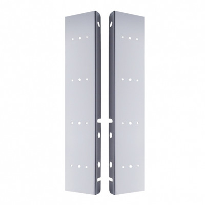 Peterbilt Stainless Front Air Cleaner Brackets Only - 4 Light Cutouts Each (Pair)