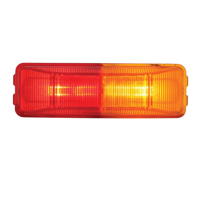 Incandescent Rectangular Fender Mount Light (Clearance/Marker) - Amber & Red Lens