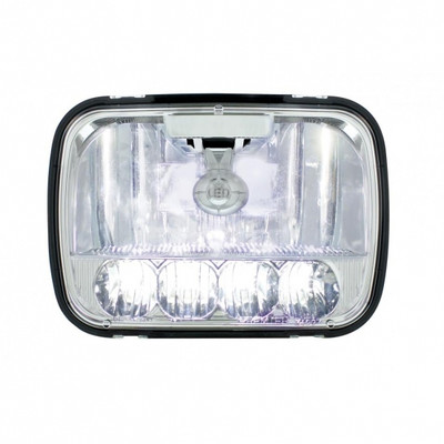 ULTRALIT - 5 High Power LED 5" X 7" Crystal Headlight - High & Low Beam