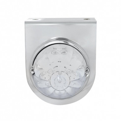 Stainless Light Bracket With 17 LED Watermelon Light - Amber LED/Clear Lens
