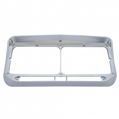 Rectangular Dual Headlight Bezel With Visor - LED Cutout (Bulk)