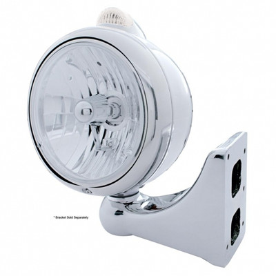 Chrome Guide 682-C Headlight Crystal H4 & Dual Mode LED Signal - Clear Lens
