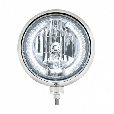 Black Guide 682-C Style Headlight H4 Bulb With 34 White LED