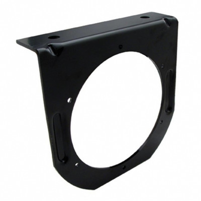 4" Black Light Bracket With Flange - 1 Cutout