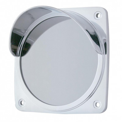 Square Chrome Mirror Bezel With Visor